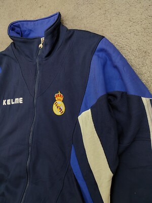 VINTAGE REAL MADRID 90'S KELME TRACK TOP ZIPPER JACKET FOOTBALL