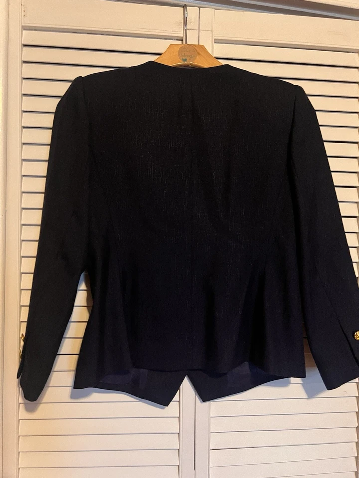 Chaqueta Blazer WORTHINGTON Para Mujer Talla 10P 10 Pequeña De Colección Botones Descentrados Foto 4 de 4