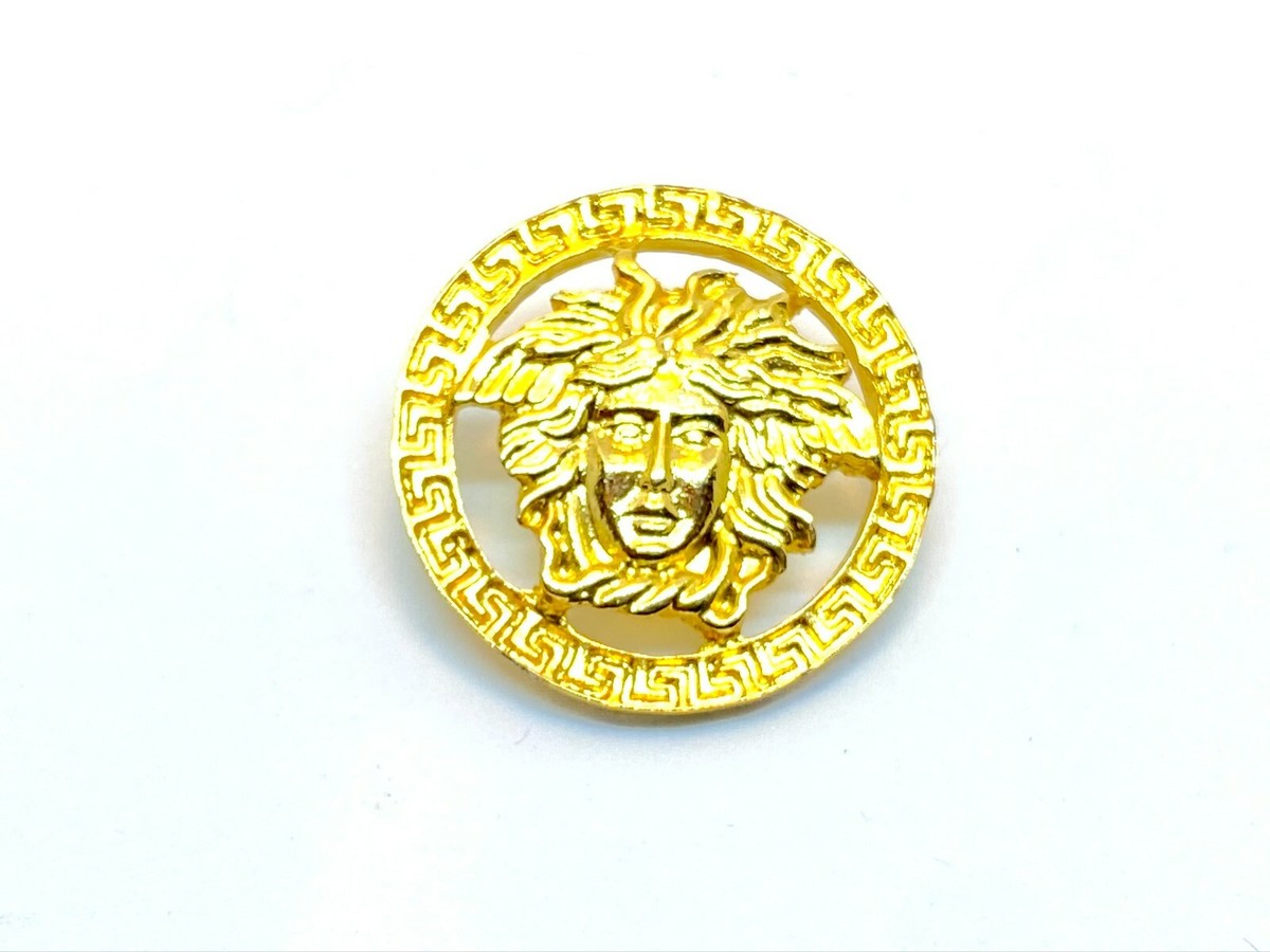 Versace Vintage Medusa Head 4 S Shank Buttons with Rim