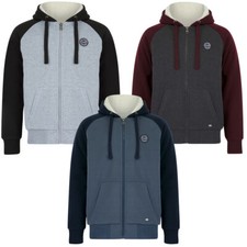 Tokyo Laundry Men's Hoodie Chunky Fleece Lined Zip Through Hooded Top Hoody 