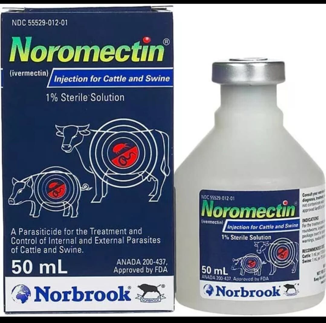50ML cattle swine treatment control internal external parasite Durvet /Generic