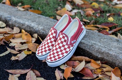 hot pink vans slip ons
