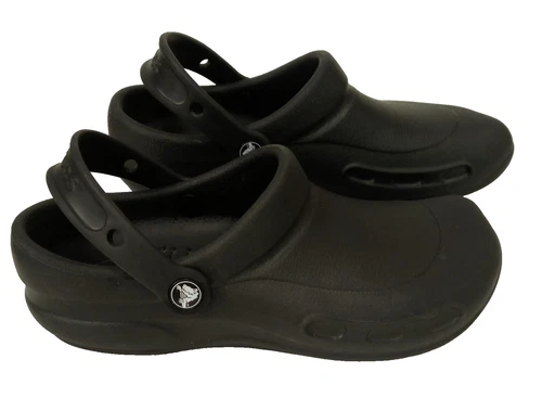 CROCS Bistro Black Work Clog Anti-Slip Unisex Mens 6 Womens 8 360-Degree Comfort