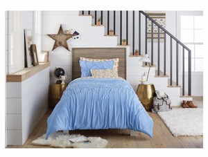 New Xhilaration 2 Pc Twin Twin Xl Comforter Set Blue Jersey