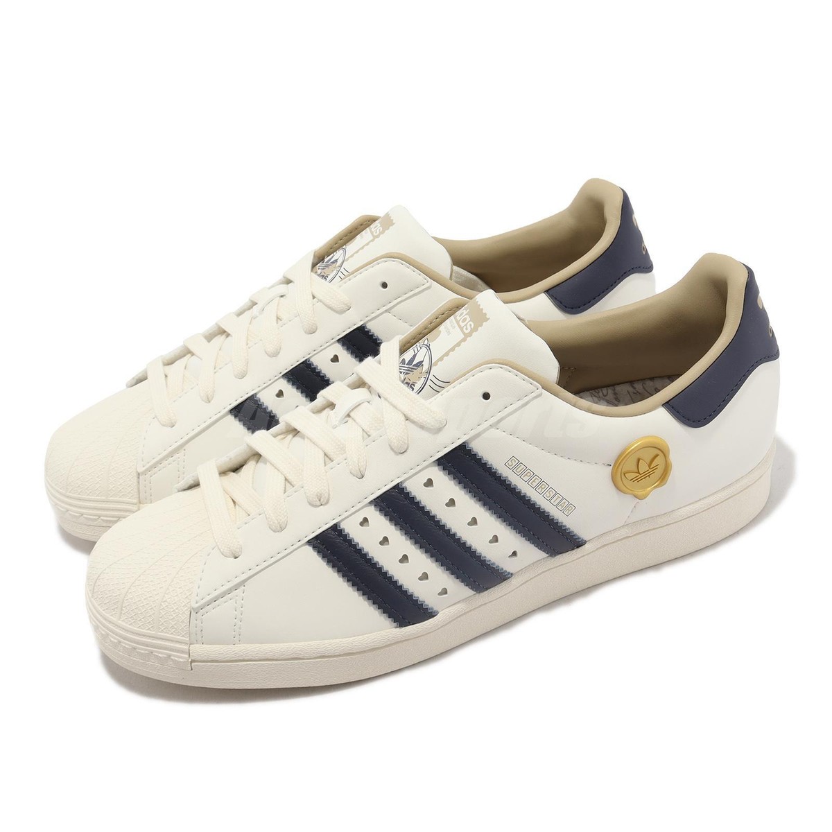 adidas Originals Superstar Off White Navy Men Casual Lifestyle 