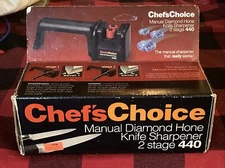 Chef's Choice 440 Multi-Edge Manual Diamond Hone Knife Sharpener Edge Craft Corp