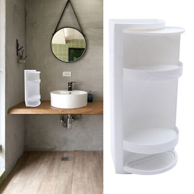 Corner Shelf 360 Rotating Triangle Rack Bathroom Storage Holder Organizer Shelf