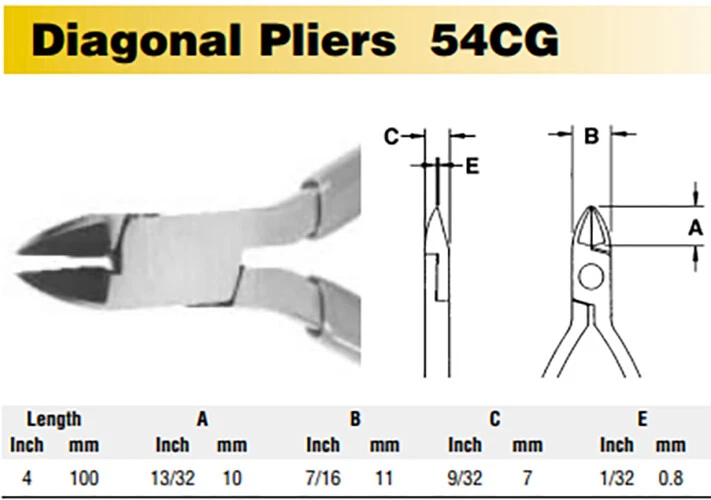 Cortador lateral Xcelite de 4 pulgadas, semi al ras - tamaño mini para cuartos cerrados (54CG) Foto 4 de 4