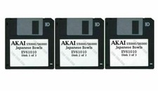 Akai S5000 / S6000 Set of Three Floppy Disks Japanese Bowls EV61010