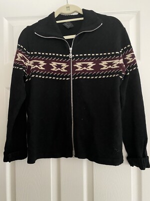Bogner Quarter Zip Pullover Aztec  Sweater Wool Blend Men's Size M