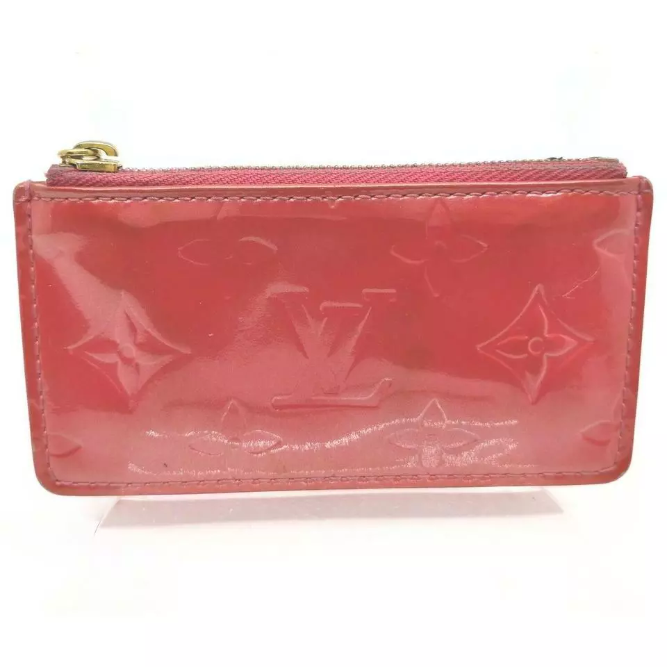 Louis Vuitton Pink Monogram Vernis Pochette Cles Key Pouch Keychain 862669