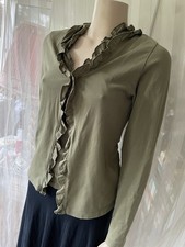 CONLEY‘S • Leichtes Baumwoll Twinset • Khaki • Größe M •
