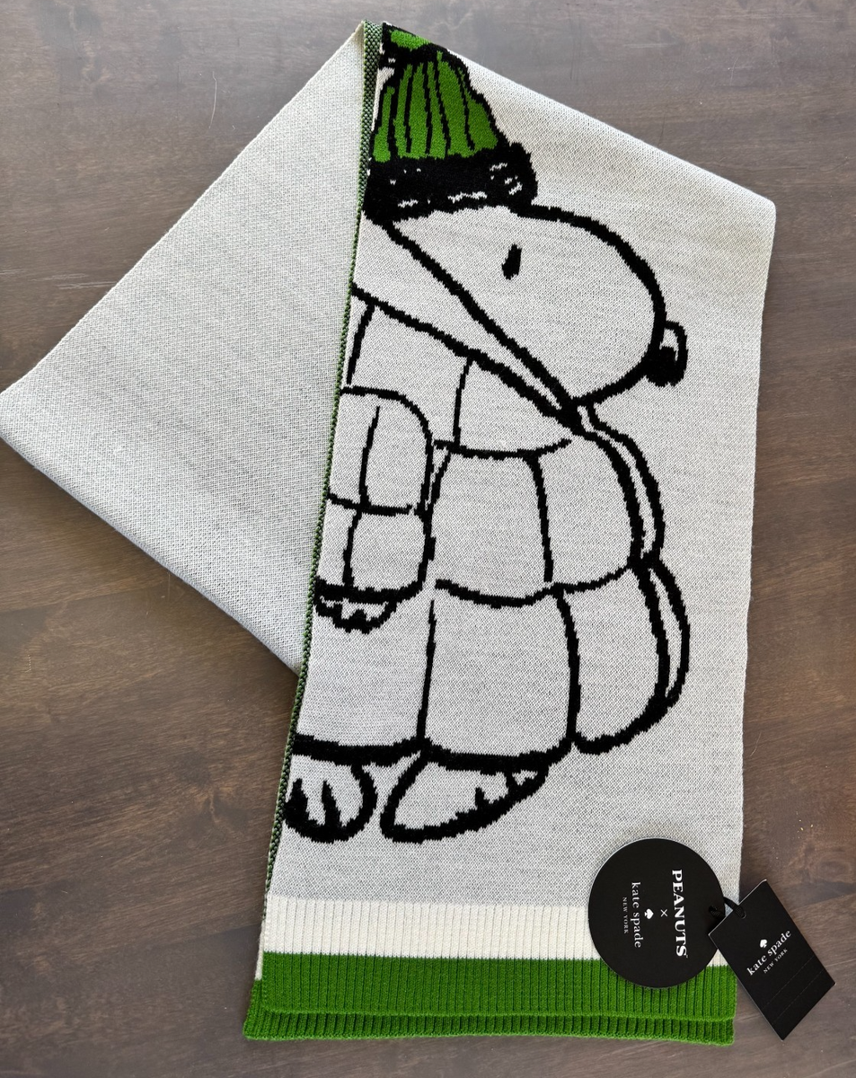 Kate Spade x Peanuts Snoopy Scarf Muffler Limited Edition - Retail