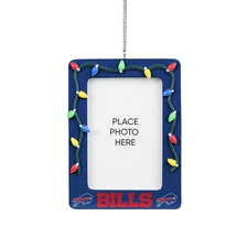 Buffalo Bills Christmas Tree Holiday Ornament - Logo Color Lights Photo Frame