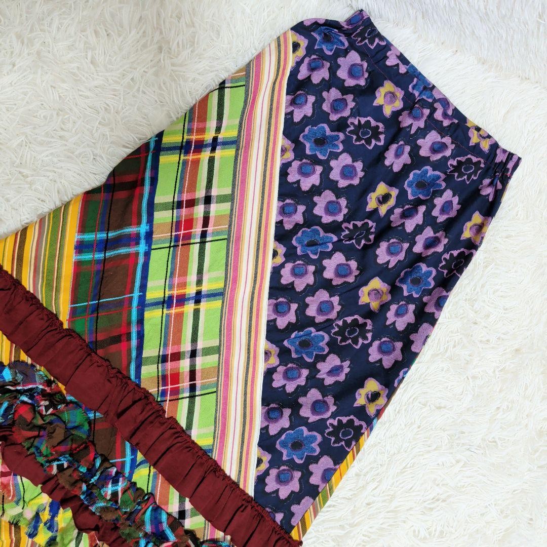 Comme des Garçons Patchwork Skirt Multicolor Flor… - image 2