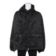 Gucci GG Nylon Jacket 60 Men's Black 631105 There is a thread on the sleeve tip