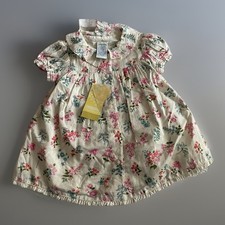 Vintage Gymboree Girls Flower Dress W Bloomer Set 3-6 Months Ivory NWT 2003