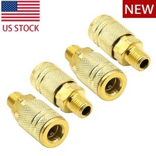 4Pcs Industrial Coupler 1/4 Inch NPT Male Threads Size Quick Connect Air Coupler