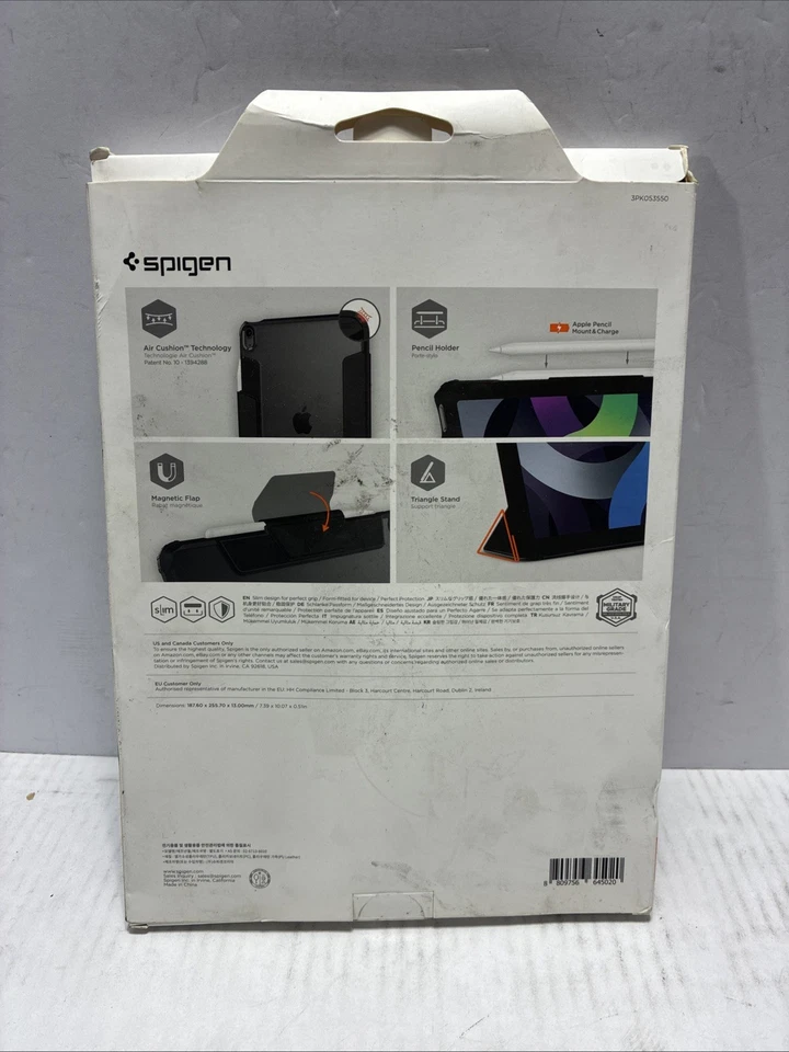Spigen Smart Fold Tablet Case Black Cover with Hard Back - Image 4 of 4