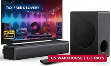 Sound Bar with Subwoofer, 100W Bass Soundbar for Smart TV, w/Dolby Atmos 3D S...