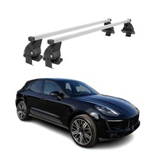 Menabo Dachträger Grundtäger für Porsche Macan 2014-2019 50kg Stahl Silber 2 tlg