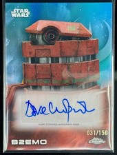 2025 Topps Chrome Star Wars Auto Dave Chapman as B2EMO Blue 031/150 #A-DCA