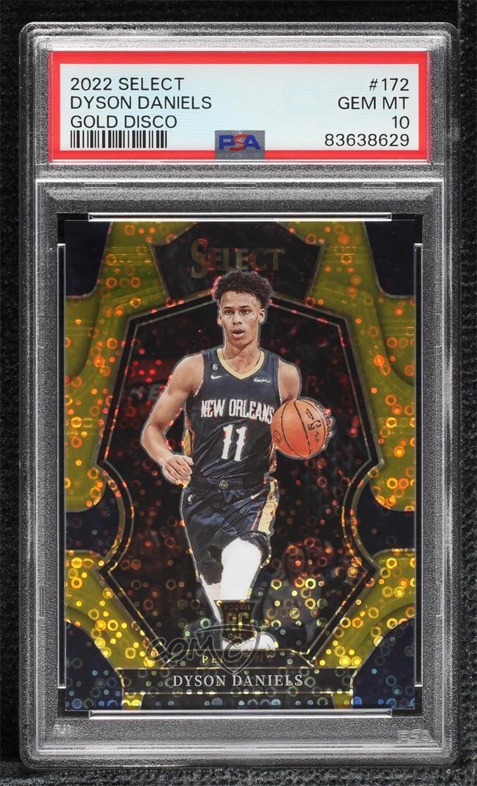 2022 Select Premier Level Gold Disco Prizm 6/10 Dyson Daniels PSA 10 GEM MT 0s7w