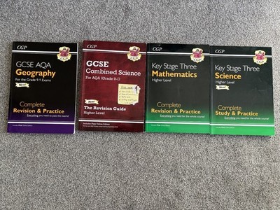 GCSE AQA  Higher Level Book Bundle Math,Science,/Combined,Geography