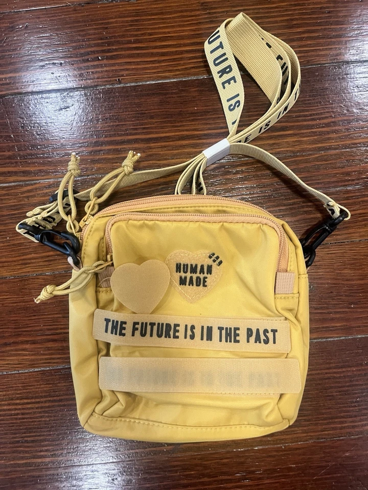 Bolsa de ombro de náilon pequena feita pelo homem amarela | Streetwear tiracolo satchel Japão - Imagem 3 de 4