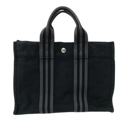 Used Hermes Four Toe Handbag Black 301225