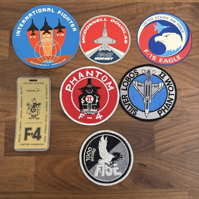 Vintage McDonnell Douglas Stickers Badge Extender & Patches F-4 F-15 F/A-18 AV-8