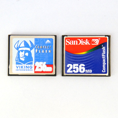 2 Pack 256MB MEGABYTE CF Compact Flash Memory Cards Used Tested