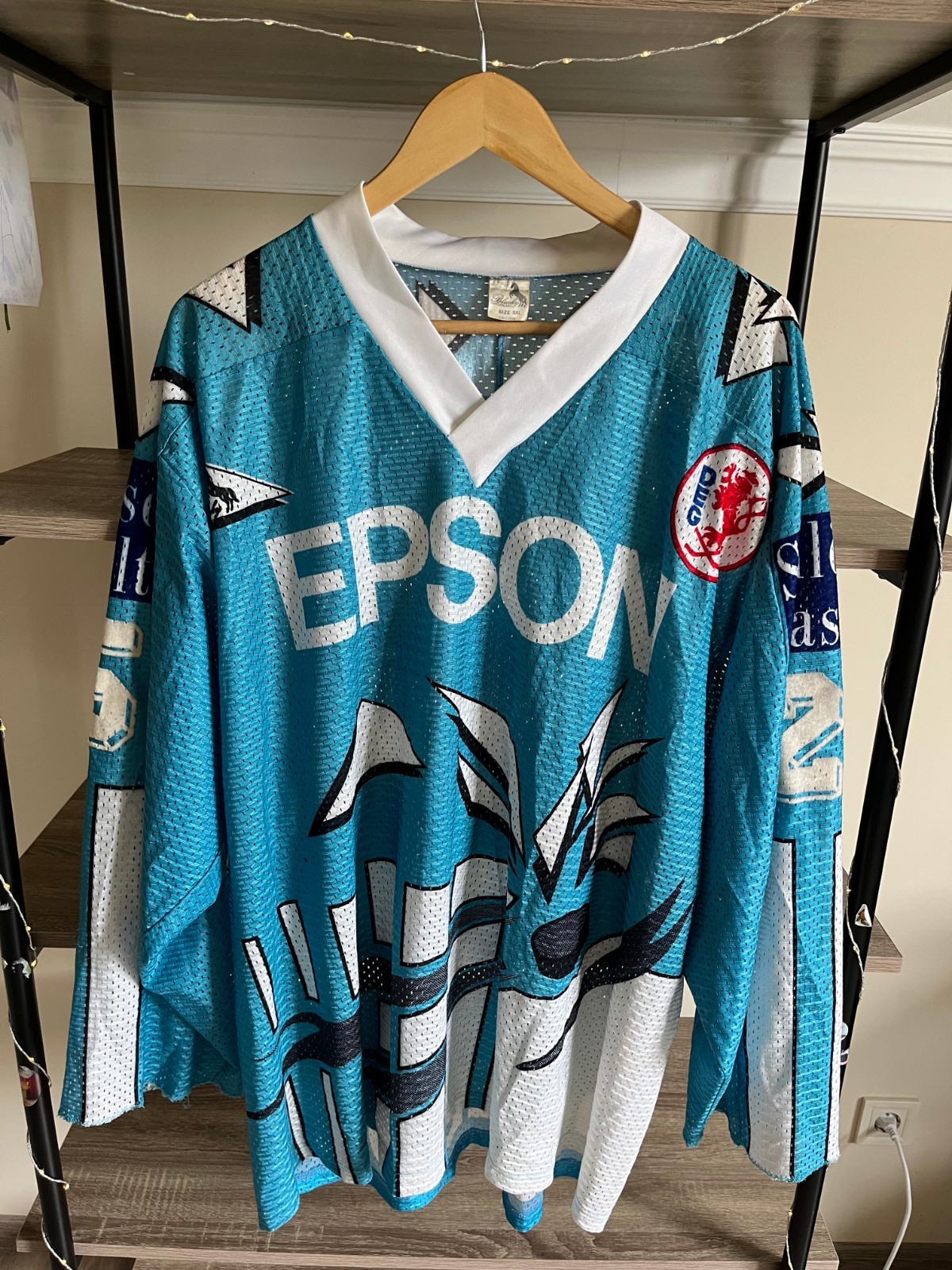 Düsseldorfer EG EPSON Germany Hockey Jersey Vintage 1990s # Uli Hiemer 25 # RARE