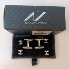 Alberto Zerra Men's cufflinks, Black and Silver