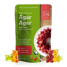 Agar Agar Powder 4 oz - Kosher, Vegan Gelatin, Sugar-Free, Natural Red Algae