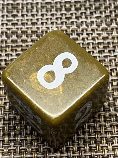 25mm Vintage Backgammon Bakelite Olive Catalin Double Cube Dice Crisloid 70s - Image 3 of 4