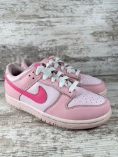 Youth Nike Dunk Low Triple Pink Sneakers Sz 3Y Athletic EUC 