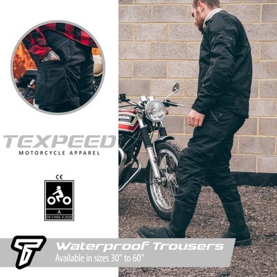 Motorrad Motorradhose wasserdicht Cordura mit CE Panzerschutz Biker