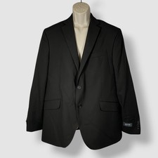 Kenneth Cole Reaction Men's Black Solid Slim Techni-Cole Jacket Suit Size 46R