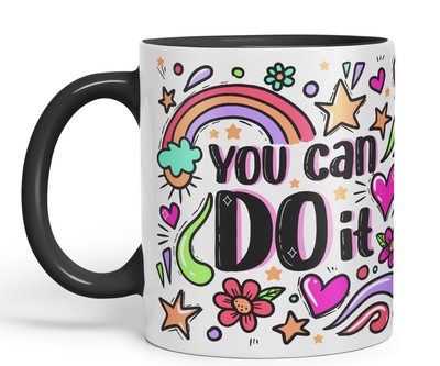 You Can Do It Motivation Geschenk Geschenke farbig Keramiktasse Tasse