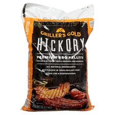Griller's Gold Hickory Premium BBQ Pellets Smoky Beef Pork Ribs All Natural 20lb