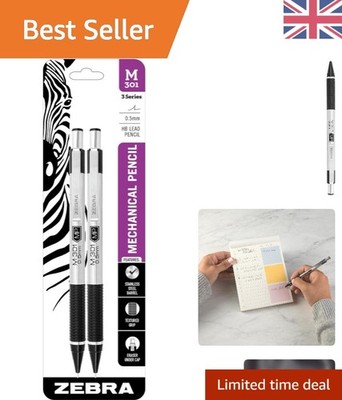 Eleganter 0,5 mm nachfüllbarer Druckbleistift mit Edelstahlschaft | 2er Pack