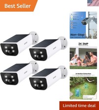 Waterproof 2K Wireless Security Camera with AI Detection and Automatic Spotlight
