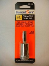 3/4" DiamondSure Diamond Drill Bit Glass Tile Granite Ceramic Porcelain Stone