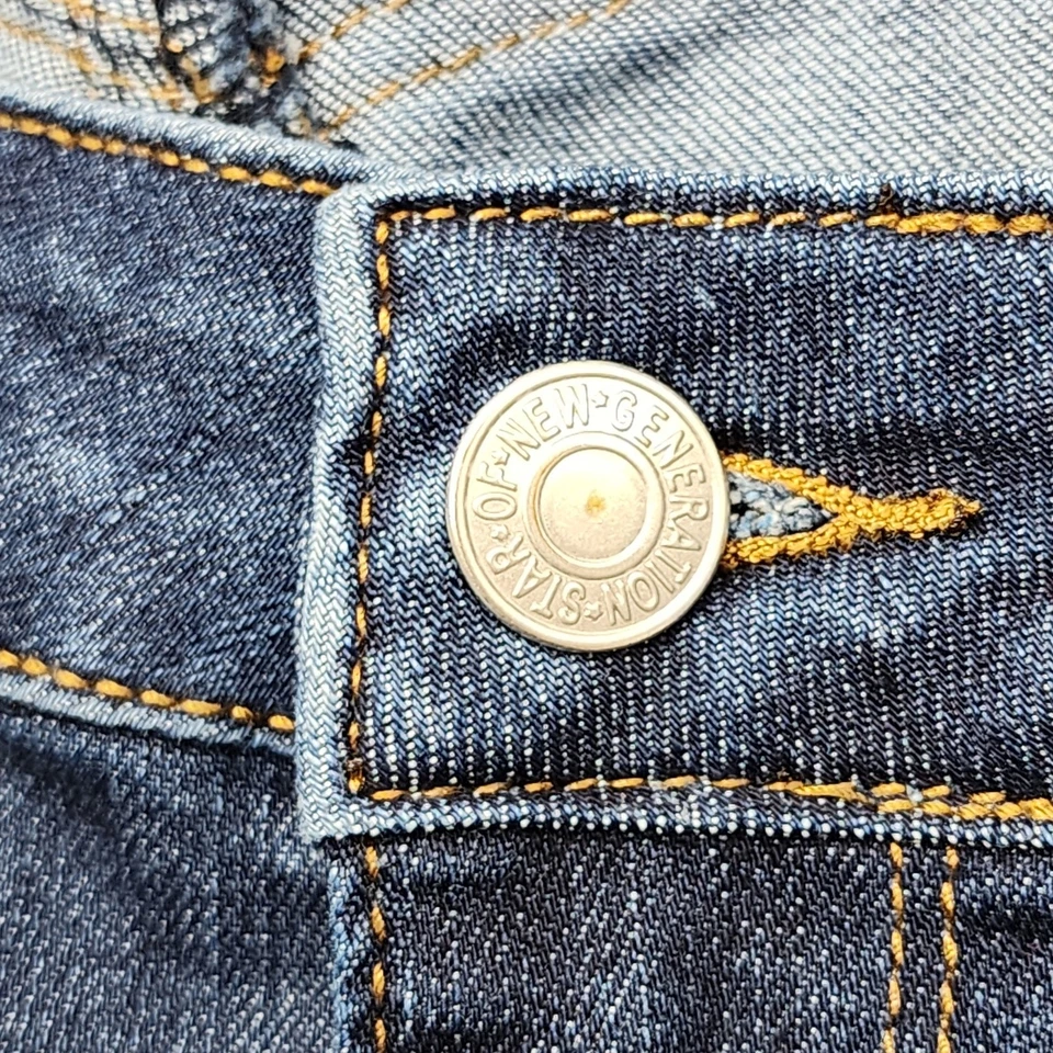 S.O.N.G. Jeans Womens 3/26 Blue Lace-Up Back Fit N Flare Stretch Denim Casual - Image 2 of 4