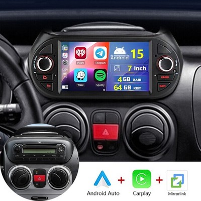 Android15 Autoradio 4+64G Carplay Für Fiat Fiorino Peugeot bipper GPS Nav RDS BT