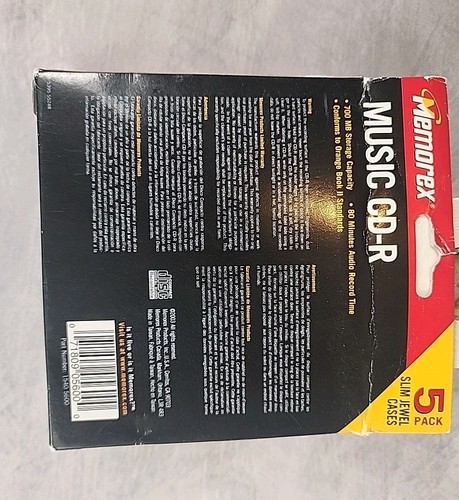 NEW 5 Sealed Blank Memorex CD-R Media Audio Record Music Data 700MB/80-Minute - Afbeelding 6 van 8