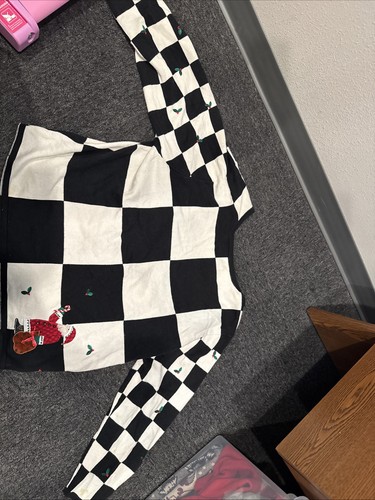 Vintage Marisa Christina Damen 2002 Weihnachtsmann karierter Weihnachtspullover Gr. 2x - Bild 13 von 16