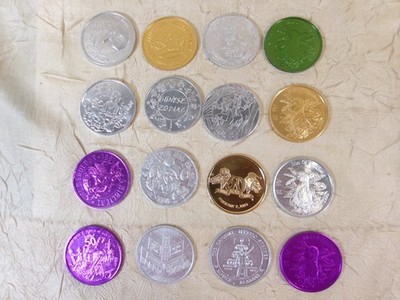 Mobile Alabama Mardi Gras Lot Of 16 MYSTIC STRIPERS Doubloons Coins MSS