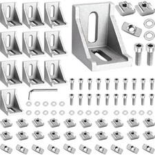Aluprofil Winkel 30x30mm Set Befestigungsmaterial Aluminium Eckverbinder Mont...